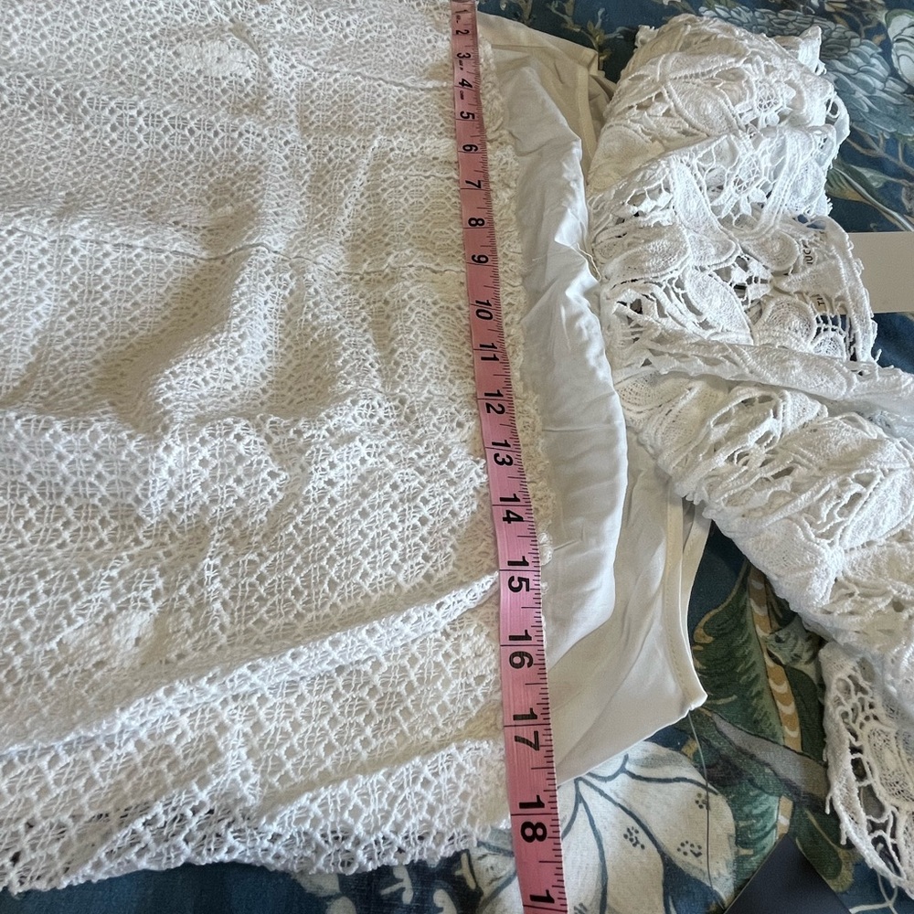 Tuckernuck Avalon White Lace Mini Dress GORGEOUS Bridal Beach Boho XS and Small - Picture 9 of 11